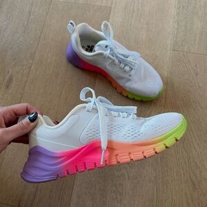 Love & Sports Rainbow Lace-Up Mesh Athletic Sneakers